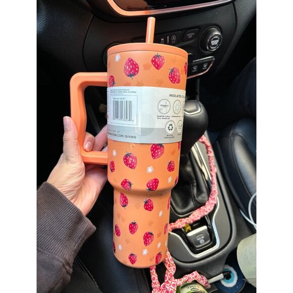 simple modern trek tumbler 40 oz Strawberry - Picture 5 of 5